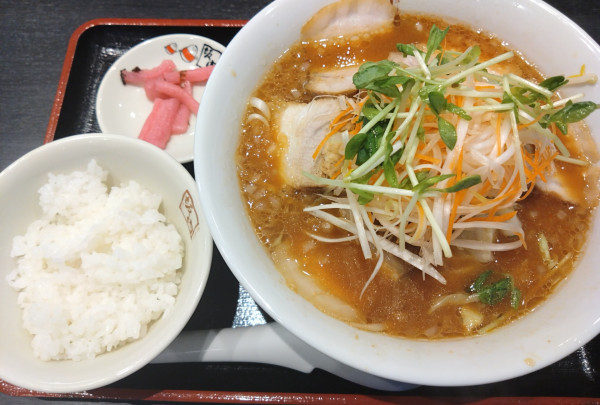 「8種野菜のポカポカ味噌󠄀ラーメン（季節限定）」@喜多方ラーメン 坂内 日立鮎川店の写真