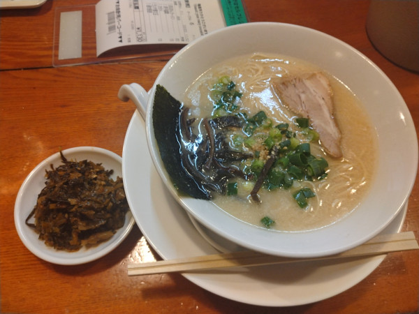 「まるきんラーメン¥850+辛子高菜¥150+替玉¥130-」@博多まるきんラーメン 木場店の写真