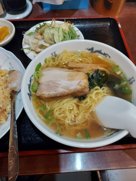 「半ラーメンと海老炒飯セット 900円」@福満楼 小川店の写真