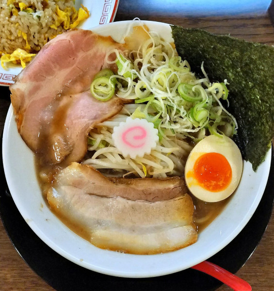 「和だしとんこつ 970円＋味玉 80円」@麺屋 極豚の写真