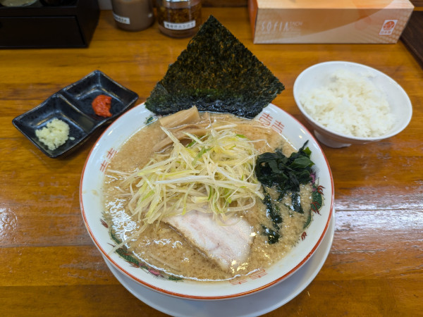 「ラーショ系ネギ味噌ラーメン（限定）」@会津ばんだいらーめん 伊勢崎店の写真