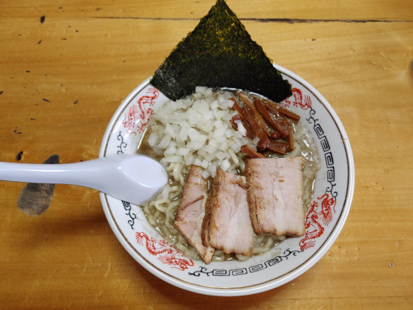 「背脂煮干中華　和え玉　800+200円」@福島屋の写真