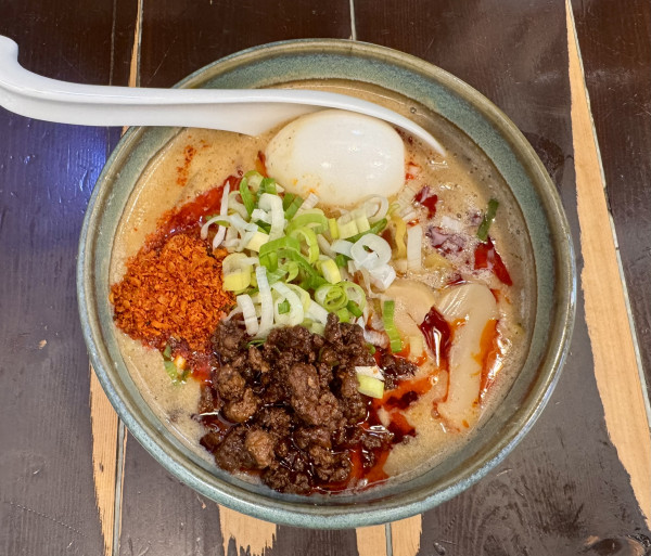 「（限定）札幌味噌担担麺+味付け玉子」@札幌つけ麺 風棶堂の写真