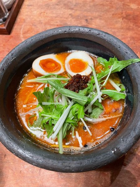 「特製海老ポタらぁめん ￥1150」@俺の創作らぁめん 極や 上野広小路店の写真