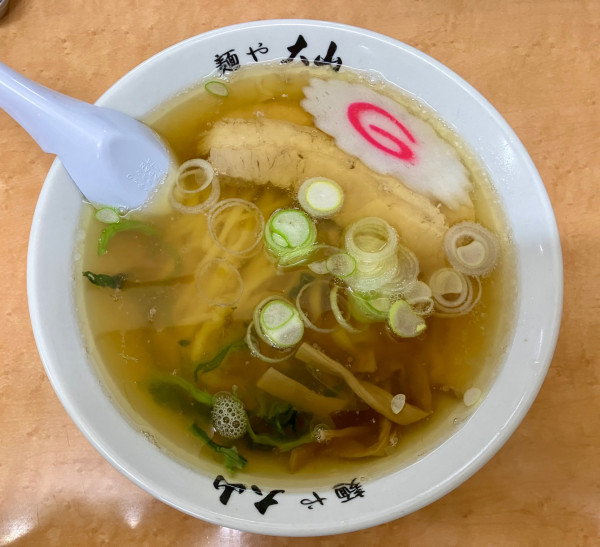 「ラーメン (半麺)」@青竹手打ちラーメン 麺や大山の写真