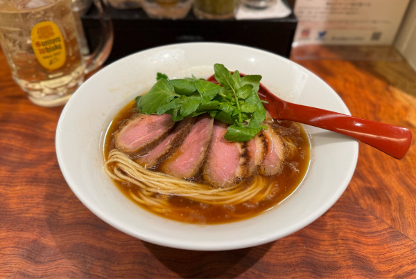 「鴨そば¥1500、鴨ロース¥350」@三馬路 東京店の写真