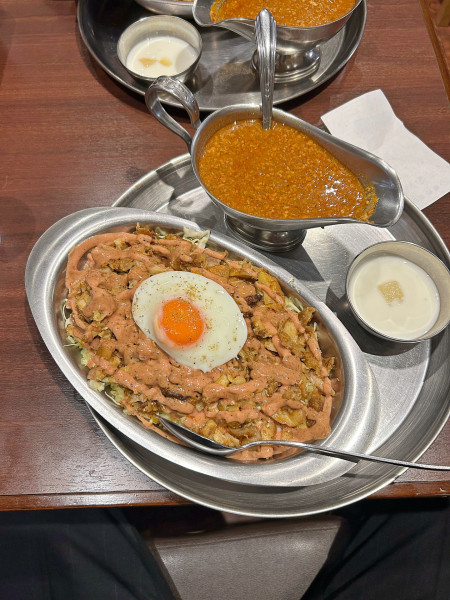 「チキンケバブキーマライス定食」@ターリー屋 新大手町ビル店の写真