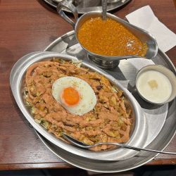 チキンケバブキーマライス定食