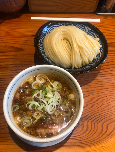 「醤油つけ麺大盛」@麺 一直の写真