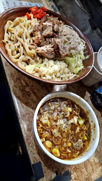 「【限定】味噌インドつけ麺大盛り×2 コロチャー変更」@自家製麺 まさき（非乳化） 2号店の写真