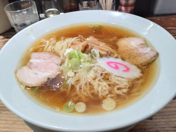 「手打ちラーメン大盛」@らぁ麺 夢のやの写真