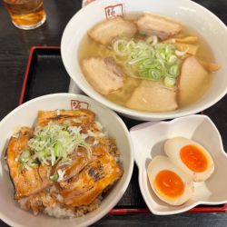 炙り焼豚ご飯セット　塩味