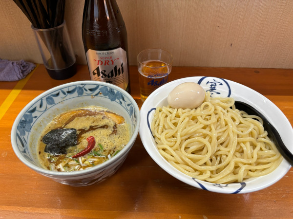 「カレーつけ麺＋味玉」@自家製麺 福は内の写真