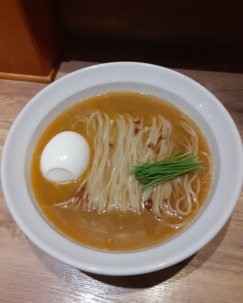 「【限定】勢子蟹そば＋味玉」@麺庵 利休の写真