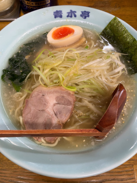 「ネギラーメン塩(小)」@ラーメン青木亭 川口店の写真