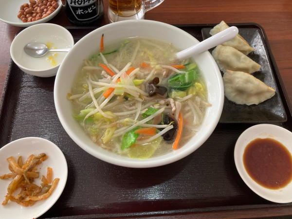 「野菜刀削麺(ランチセット)¥980」@中華菜館 林海餃子酒場の写真