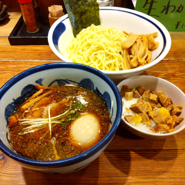 「和鉄つけそば(¥1,000)+大盛、メンマ、ミニチャ丼(無料」@和風ラーメン 和鉄の写真