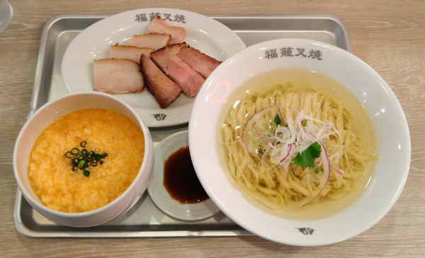 「TKCGセット(かけラーメン＋TKCG＋叉焼二種)」@福籠叉焼の写真
