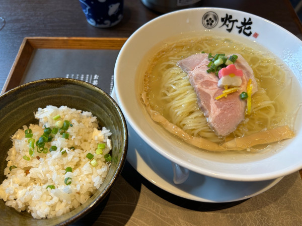 「鯛塩そば＋鯛めしセット1,000円（LINEクーポン使用）」@鯛塩そば 灯花 KITTE丸の内店の写真