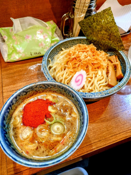 「魚介とんこつつけ麺」@麺屋わおんの写真