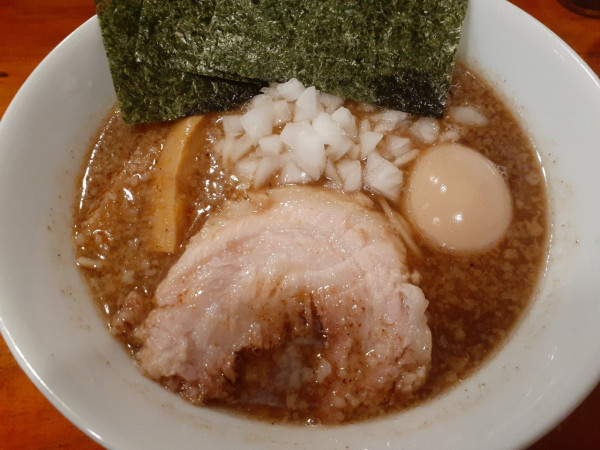 「豚魚風ラーメン＋味玉」@拉麺 あさがおの写真