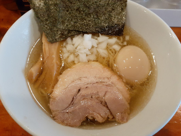 「冷やしラーメン（塩）＋味玉」@拉麺 あさがおの写真