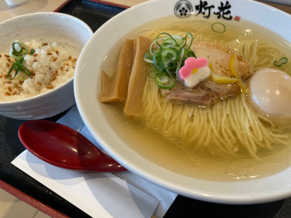「鯛塩らぁ麺 味玉 鯛めし」@鯛塩そば 灯花 木更津アウトレット店の写真
