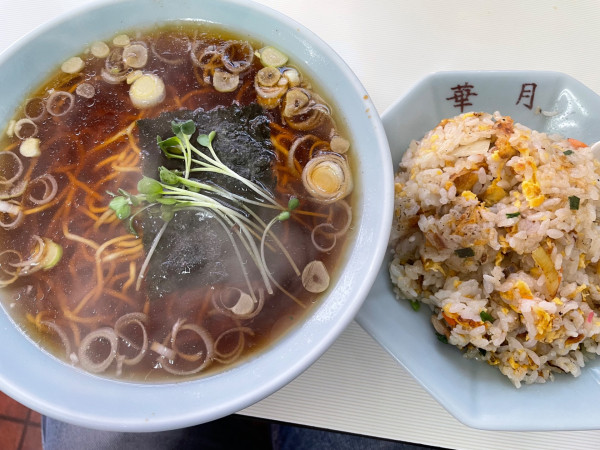 「ラーメンセット（チャーハン）650円」@ラーメン 華月の写真