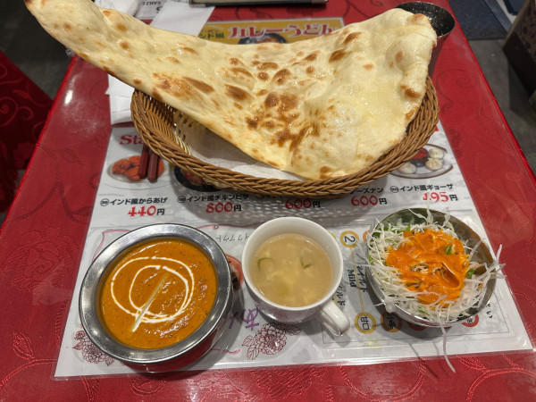 「日替わりセット（ナン・4辛）770円」@スターサンジ LABI1高崎店の写真