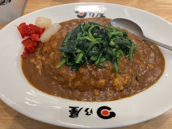 「たっぷりほうれん草カレー（飯七分） 730円」@日乃屋カレー 川越店の写真