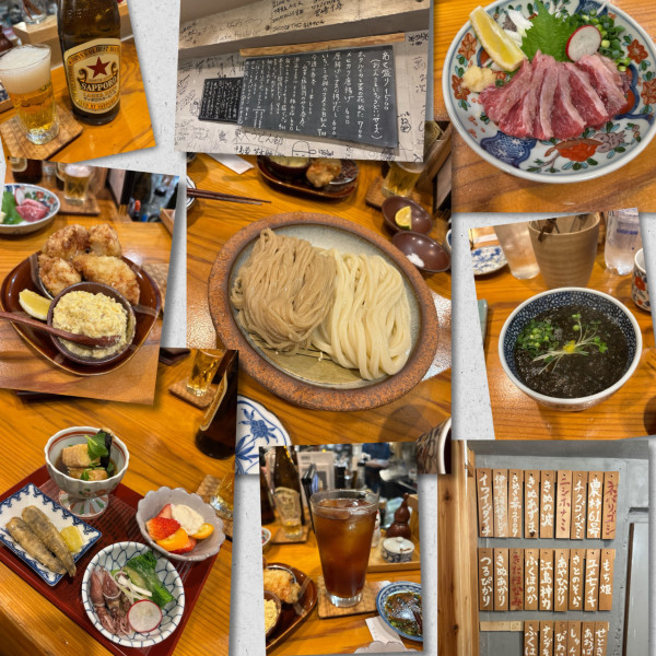 「ざるうどん2種盛 他」@うどんスナック松ト麦の写真