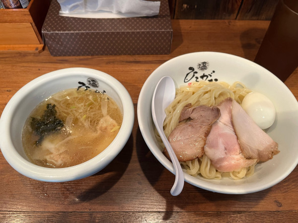 「つけ麺　ひるがお盛り」@塩らーめん専門 ひるがお 大岡山店の写真