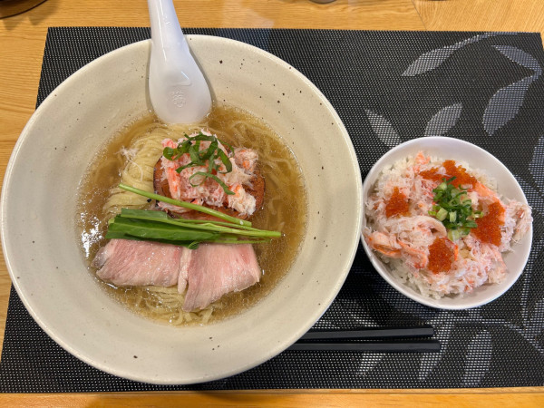 「淡麗蟹そば¥900&かにめし¥400」@Ramen&Bistro Crab Clubの写真