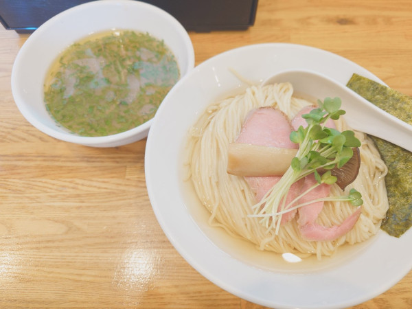「牡蠣と大葉のつけめん」@ぬまちゃんラーメンの写真