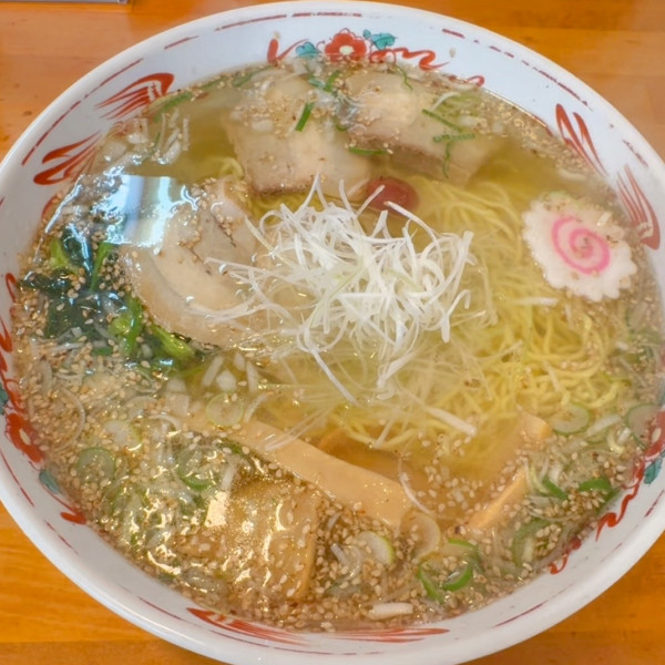 「塩らーめん790円＋大盛り150円」@めんや 梟の写真