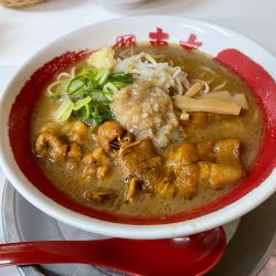 東大ラーメンこってり 豚スラ肉増し（並）1,050円