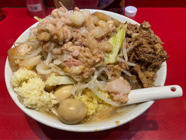 「小豚ラーメン  崩  ショウガ半分」@ラーメン二郎 西台駅前店の写真