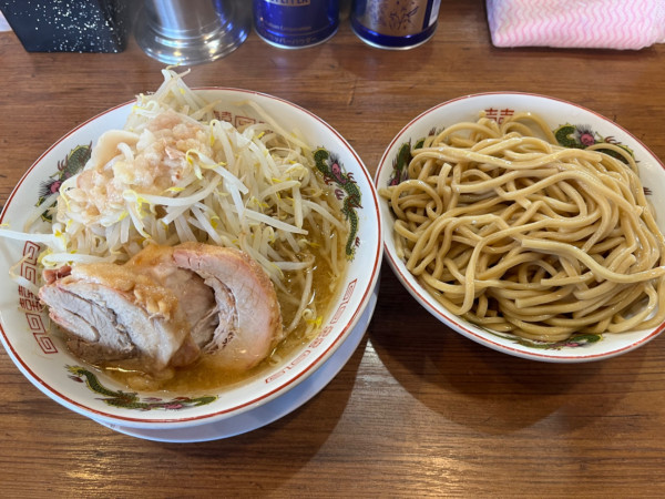 「大ラーメン＋つけ麺変更」@ガッツリラーメンいち豚 いわき鹿島店の写真