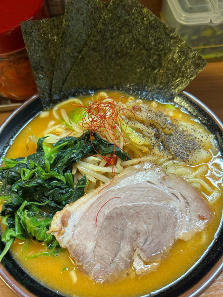 「味噌ラーメン」@横濱家系ラーメン 馬場壱家 風の陣の写真