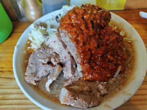 「ぶた入りオロチョンラーメン750円」@にかいやの写真