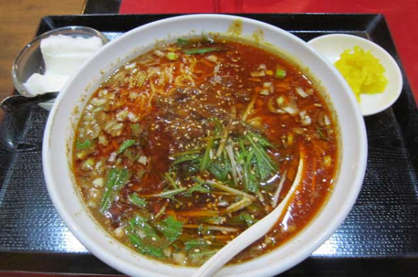 「担々麺の定食　750円」@花彫酒家の写真