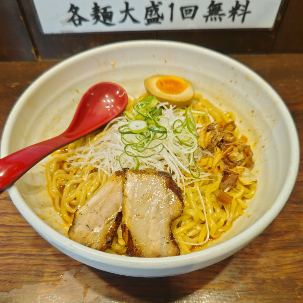 「からし麺(大盛)+白髪ネギ」@ら~めん からしや 葛西本店の写真