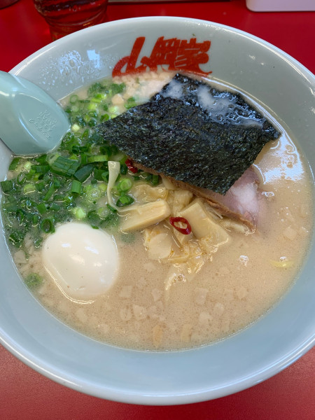 「プレミアム塩とんこつラーメン」@ラーメン山岡家 松戸北小金店の写真