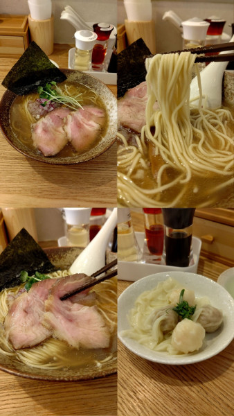 「『煮干しそば+肉 海老ワンタン皿(¥1000+300)』」@DURAMENTEIの写真