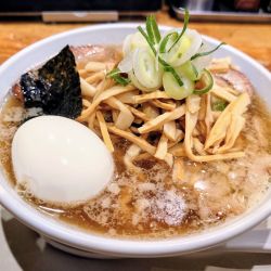 メンマ源流醤油+半熟塩玉子