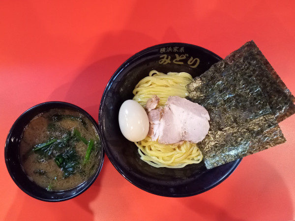 「つけ麺＋味玉」@横浜家系ラーメン みどりの写真