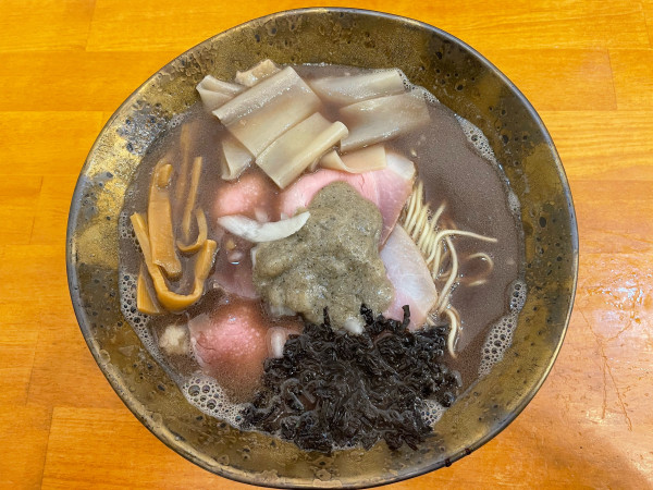 「ニボイカそば￥1,150 一反麺￥150」@ど煮干し和渦製麺の写真