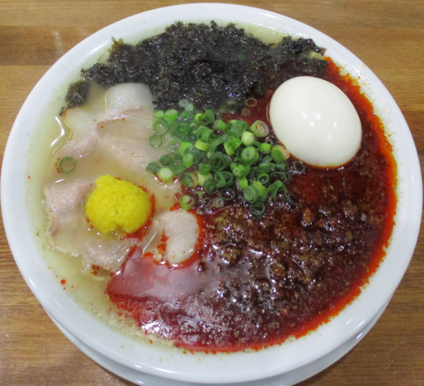 「ゆず牡蠣塩＋味玉　850円＋100円※辛アヒージョ変更」@無冠 阿佐ヶ谷の写真