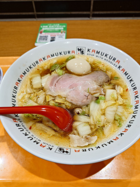 「煮玉子ラーメン」@どうとんぼり神座 パサール三芳店の写真
