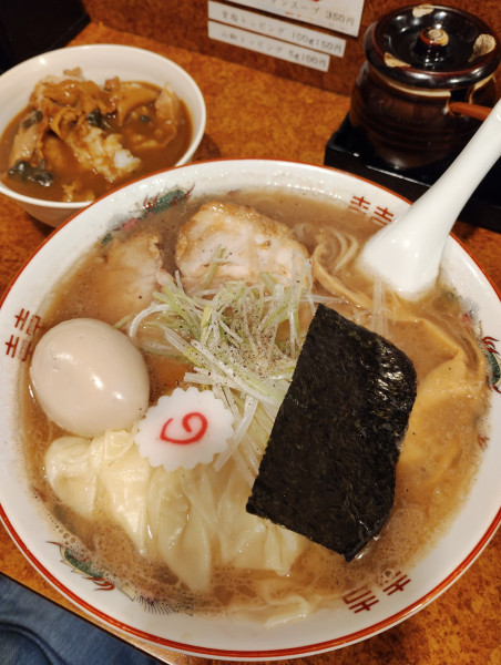 「海老風味の中華そば【手揉み麺】」@麺の蔵 かめだ屋の写真